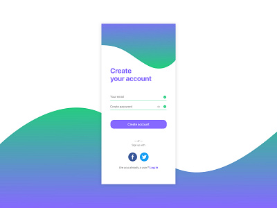 Sign Up adobe xd register sign up ui