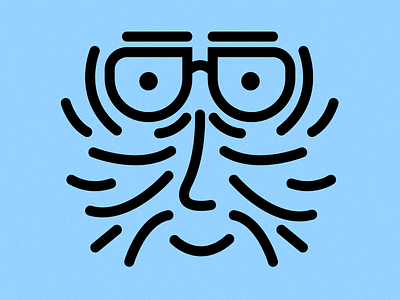 26!! 2d age birthday blackline celebration clean glasses illustration line line art minimal minimalistic portrait selfportrait simple two color two tone vector wrinkels