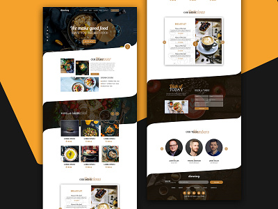 Restaurant Theme android app app design branding design flat illustration lettering logo photoshop restaurant template typography ui ux vector web website