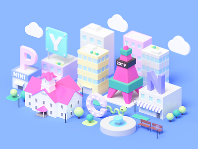 PyCon mini Sapporo 3d b3d python town