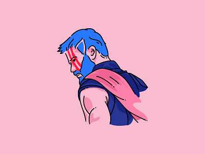 Thor avengers illustration line art marvel portrait thor vector