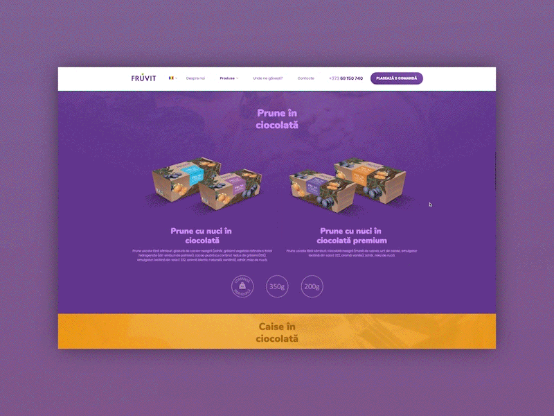 Product page animation 2d animated page page builder product ux ux design