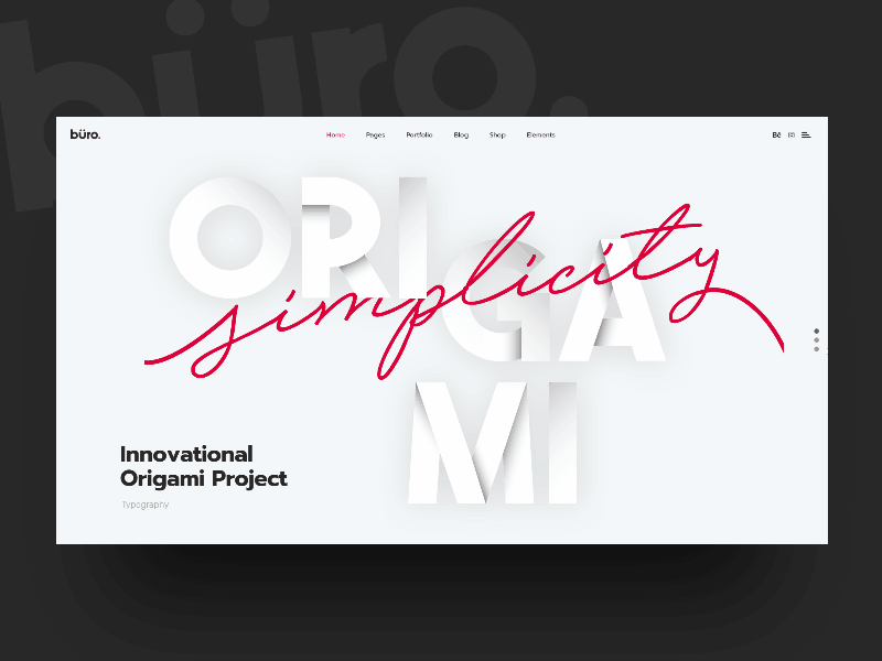 Büro Fullscreen Showcase agency creative designer fullscreen portfolio promotion slider design ui ux web design wordpress