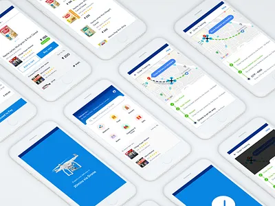 Drone Delivery Service compare products delivery service drone order tracking product categories ui design visual design