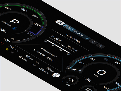 Audi HMI Concept 2 app application audi car cockpit concept dashboard design hmi panel platform sketch ui vehicle