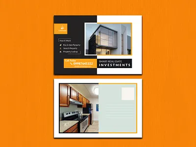 Creative Postcard Image logo postcard design realestate