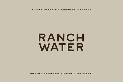 Ranch Water - Display Type brand design branding cowboy design font lettering texas type western