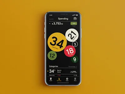 💵 Skala Delm Spending Tracker app app design finance fintech ios iphone menu mobile app money phone product design ux design