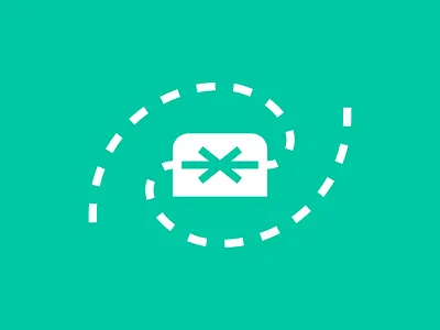 LockBox Adventures adventure box branding clean design flat geometric icon illustration illustrator lock logo logotype minimal simple trail treasure treasure chest treasure trail vector