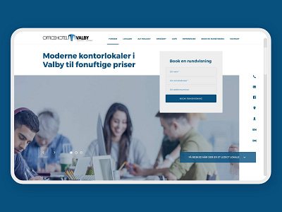 Office Hotel Webdesign blue design landingpage sign up form slider ui webdesign website