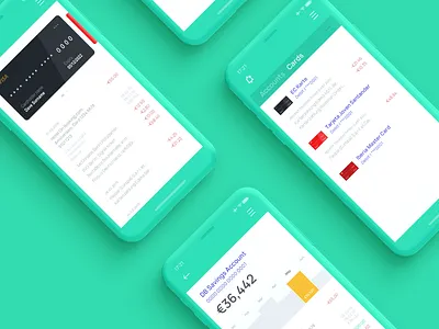 Mockup banking banking app green ios iphone iphonex ui.