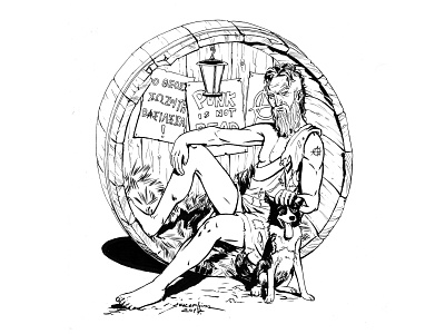 Diogenes The Original Punk art blackandwhite brush color comic comic book diogenes drawing illustration ink inking original originalpunk pencil punk punkrock