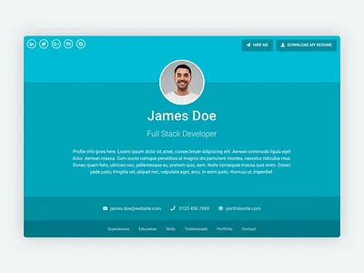 Sphere – Bootstrap Template for Resume/CV/Portfolio bootstrap bootstrap template bootstrap theme cv developer developers landing landing page personal personal brand personal branding portfolio resume software development template template design theme theme design website template
