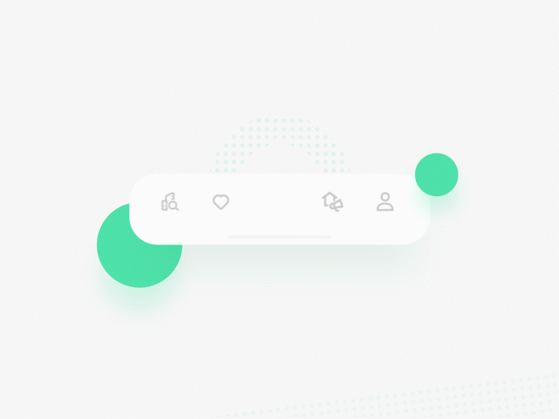 Tab-bar (Yukey App) animation design interface design ui yukey