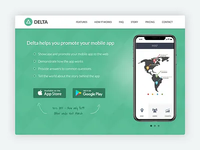 Delta – Bootstrap Template for Mobile Apps app design app developer app developers app landing page app landing template bootstrap bootstrap 4 bootstrap template bootstrap theme css html html5 landing page marketing mobile app responsive startup theme website template