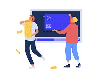 Illustration for a Video Hosting & Marketing Platform branding bright colors business design expressive character flat folder friendly hipster human centered informal marketing platform new style office profile rebranding smart illustration video software zajno