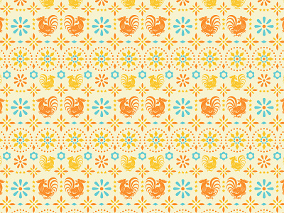 Rooster Tile Pattern mexican restaurant pattern rooster