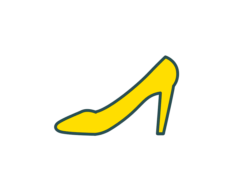Shoe animation design illustration