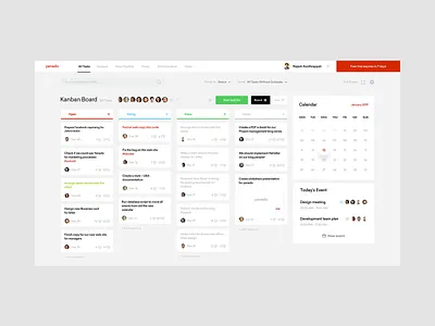 Kanban Board asana basecamp board calendar clean developement platform project scrum software task management team work trello work