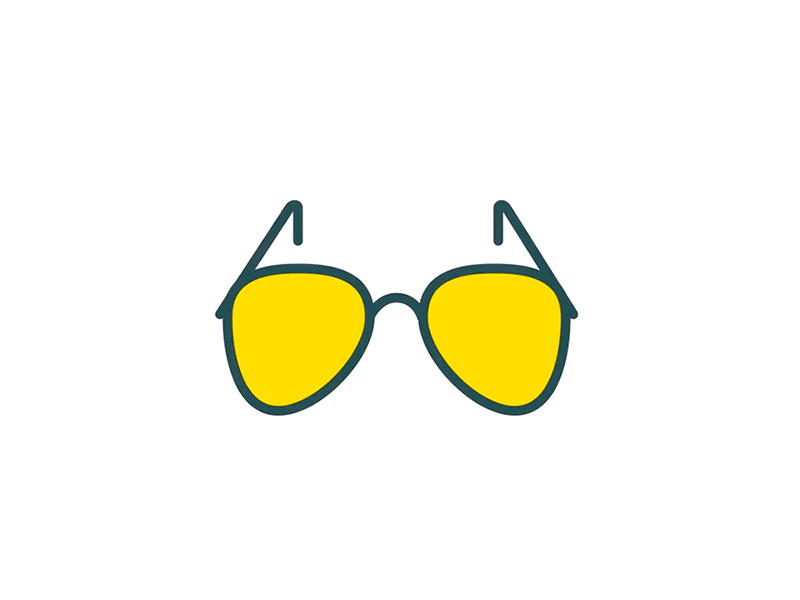 Glasses animation design fashion illustration