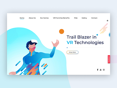 VR Landing Page branding design gaming gradiant illustration landing page landing page landing page concept one page ui vector virtual reality vr vr glass web page web page design