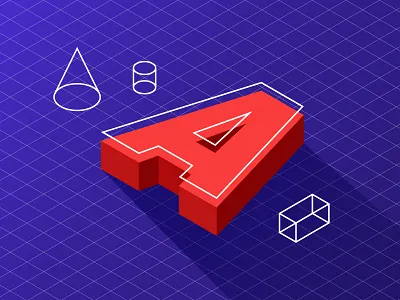 Geometry cone cylinder design geometric geometric art geometric illustration illustration isometric isometric art letter line art shapes