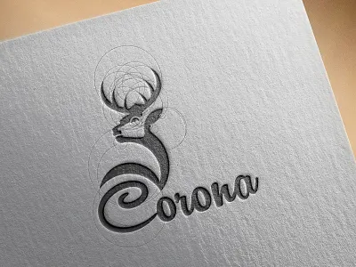 Corona' Logo branding branding identity crown crownlogo deer deerlogo design logo logo design logo design concept sketch