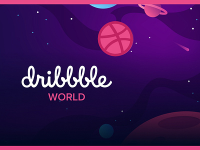 Dribbbleworld design flat illustration
