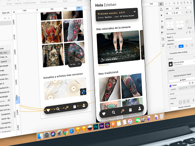 Ink | Tattoo app - WIP app app design concept sketch ui ui design ux design