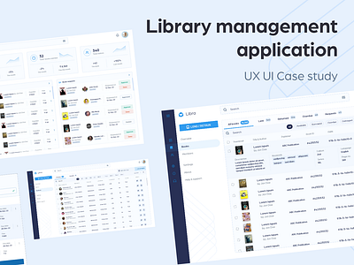 Libra - Library Management Web Application design ui ux ux case study web application