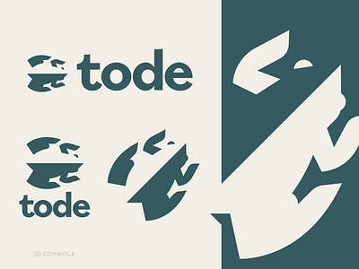 Tode amphibian animal branding eco friendly environment frog identity leaf logo logo design logos logotype mascot minimalist nature negative space technology toad wordmark