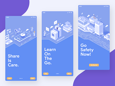 Smart City Application app branding dashboad design illustration landing page login mobile onboarding
