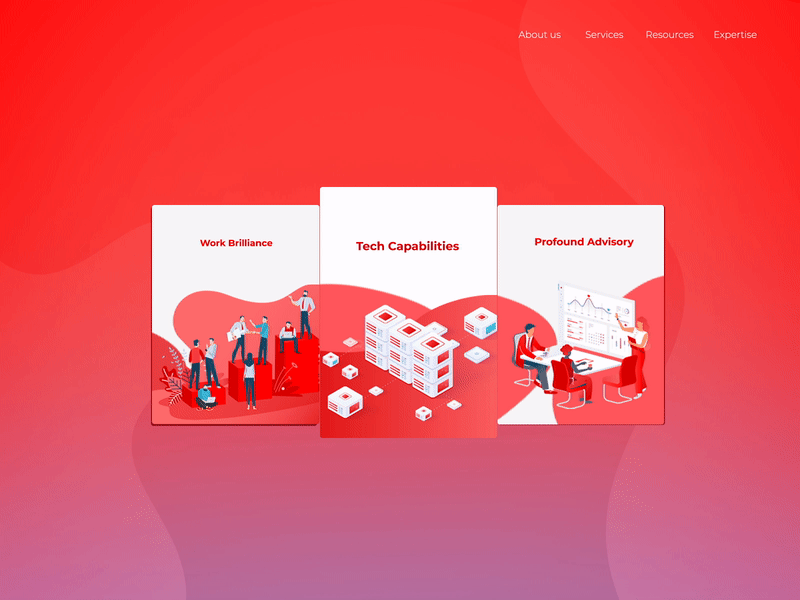 Tarot Card based interactions animation design gif ui ux website design