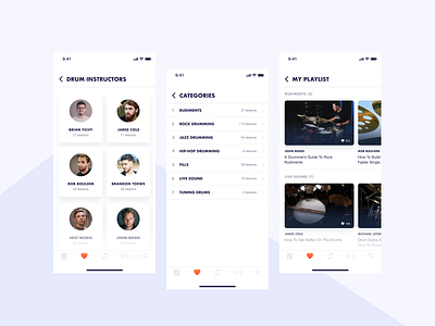 DrumGo App UI [Alternate UI Exploration 2] app interface app ui app ux clean design figma interface mobile phone app ui ux