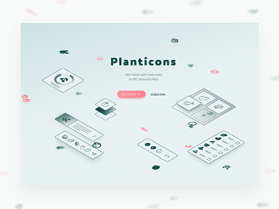 Planticons Icon Set design digital illustration fruits glyphs icon illustration interaction animation landing page line icons logo outline icons plant ui ux ux ui design vector vegetables web webflow website