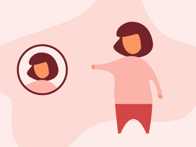 Red Lady character illustration jensenwarner lady person persona pink red vector woman