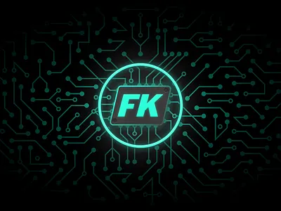 FK Kernel Manager – Banner circuit color design geometric glow gradient illustration design neon pattern
