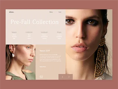 Fashion 02 accessories concept fashion inspiration landing page lookbook ui web design