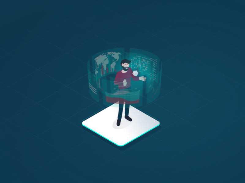 Analyticalways Data Analysis 2d animation futuristic illustration isometric retail