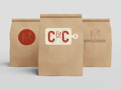 Crops & Cookies Logo brand design brand identity branding design graphic design logo logo design meal delivery meal service mock up mockup