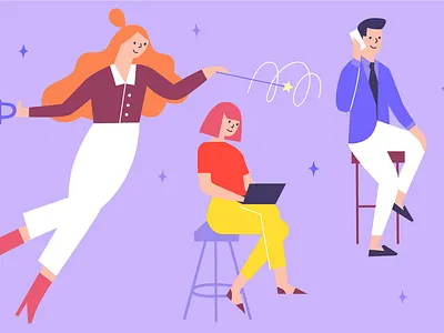 New Illo for Joy character design characters design editorial fairy godmother graphic design illustration illustrator joy life coach visual design