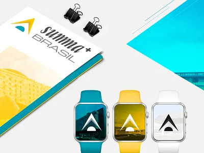 Summa Brasil Logo - Architect Magazine 2019 apple watch architect architecture blue brand branding brasil icon illustration logo overlay stationery yellow