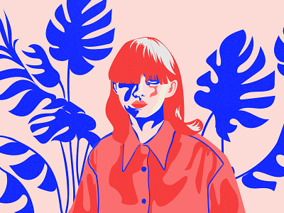 Visions of Gideon | Plants and Sunlight adobe art art direction artwork blue bulgarian design flowers girl girl drawing girl illustration graphic design graphic designers illustration illustrator inspiration logo pink hair plants woman