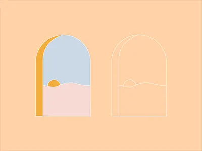 sunset windows architecture building color drawing flat graphic illustration illustrator minimal simple sunset vector window