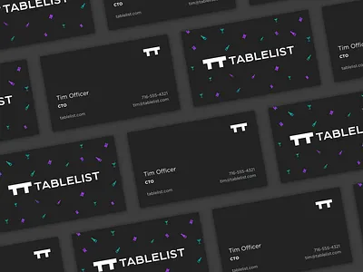 Tablelist business cards brand brand and identity branding business card tablelist