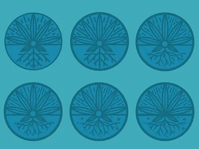 Proponix alternate logo mark explorations blue brand branding cannabis grow growing identity logo logo mark marijuana weed