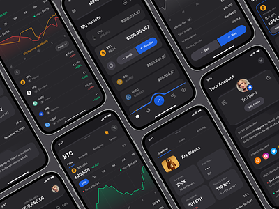 Design Concepts for Crypto Wallet Mobile Application! app design crypto wallet digital wallet giomak mobile mobile app nft app product design ui uides uidesign ux uxdesign wallet app wallet product design wallet ui wallet ux webdesign