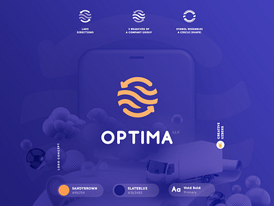 🚛Optima | Logistic provider branding logo typography