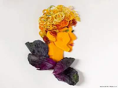 Saladanielle Evans Food Illustration design dimensional type editorial food food and drink food illustration food lettering food typography illustration lettering portait