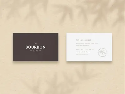 The Bourbon Land - Business Card badge bio branding brown bronze business and finance business card clean corporate brand identity elegant farm graphic design identity logo mark minimal minimalistic organic product card vintage